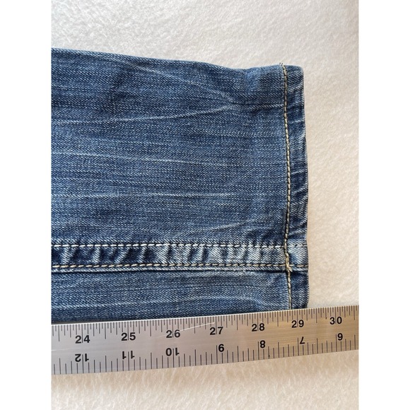 Miss Me Jeans 26 Irene Straight Low Rise Flap Pocket Blue Denim - Picture 10 of 16